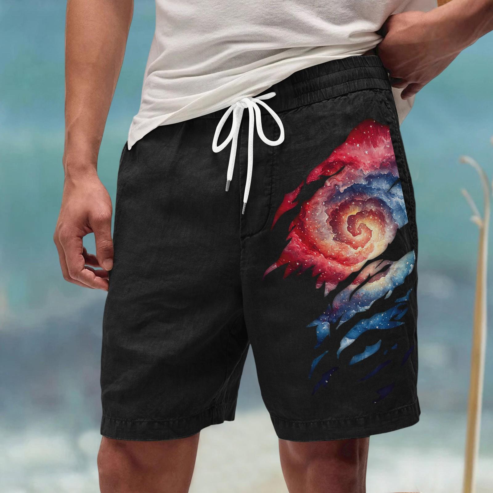 

Чоловічі літні великі повсякденні спортивні штани пляжні шорти XXXL чорний