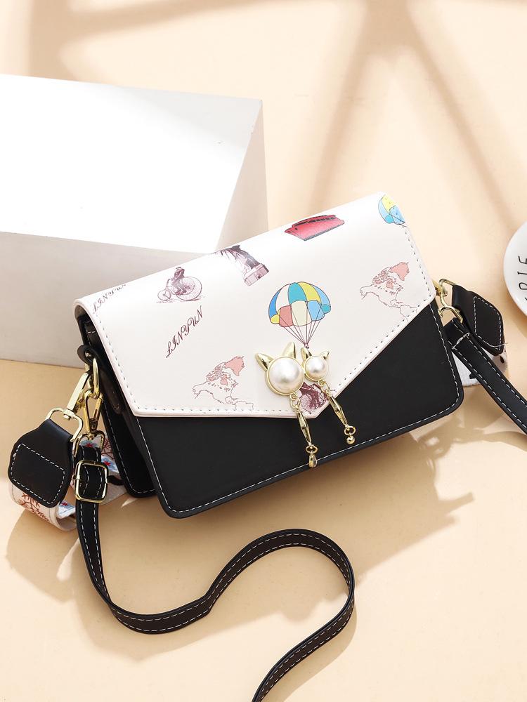 

New women s bag exquisite small bag versatile fashion high sense shoulder bag messenger bag women s bag 21*8*14 чёрный