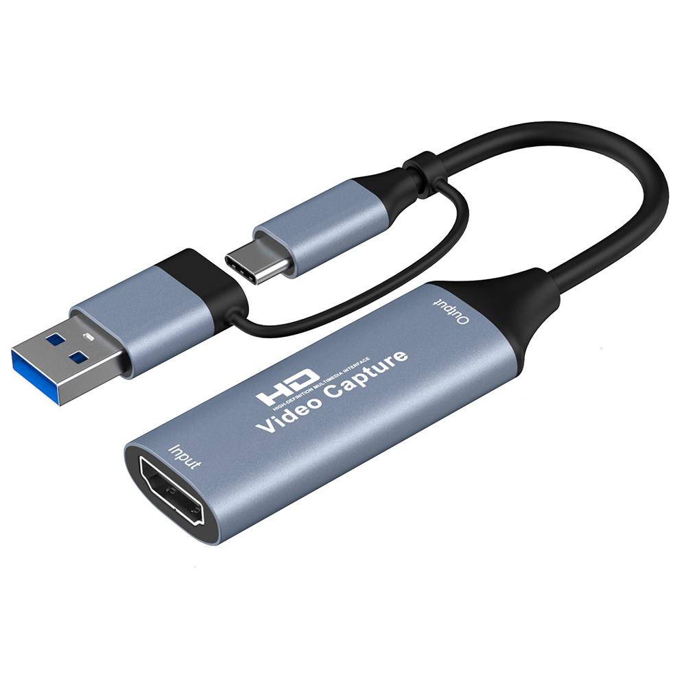 USB 3.0 Video Capture Card 4K HDTV To USB/Type-C Game Grabber Record Video Audio Recording for Switch Xbox PS4/5 Live Broadcast