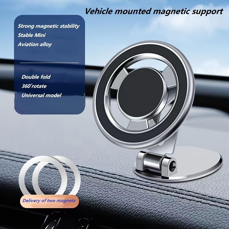 Car Mounted Magnetic Phone Holder, Foldable Magnetic Navigation Fixed Bracket On Dashboard