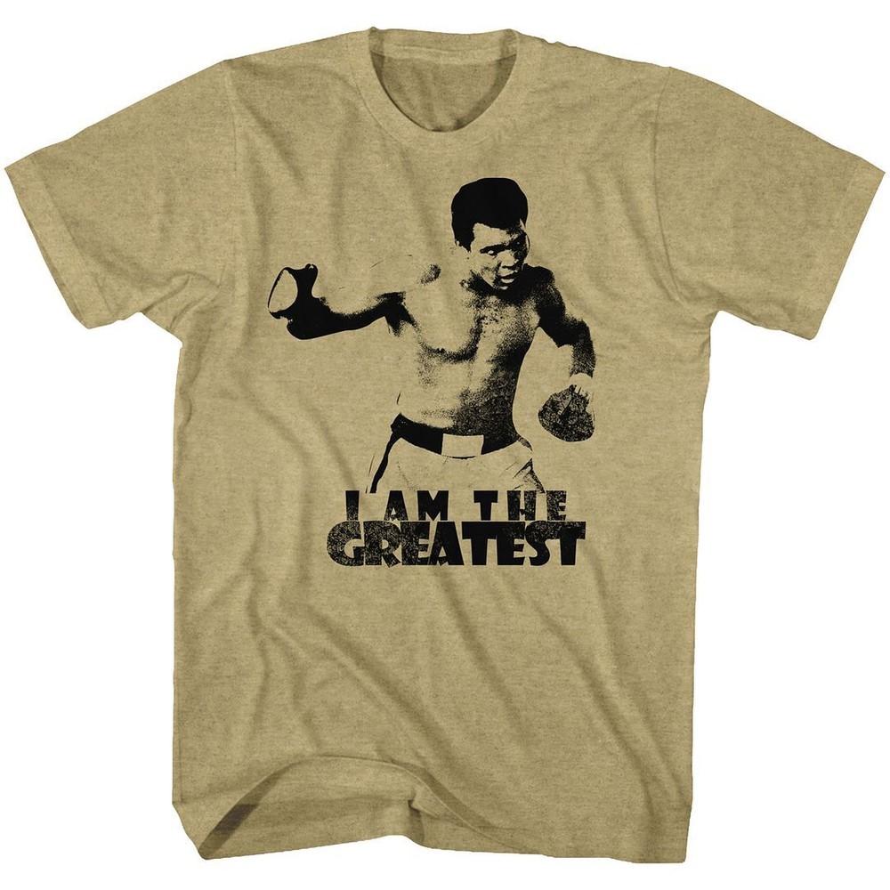 Muhammad Ali I Am The Greatest Khaki Heather Icon Shirt XXXXL