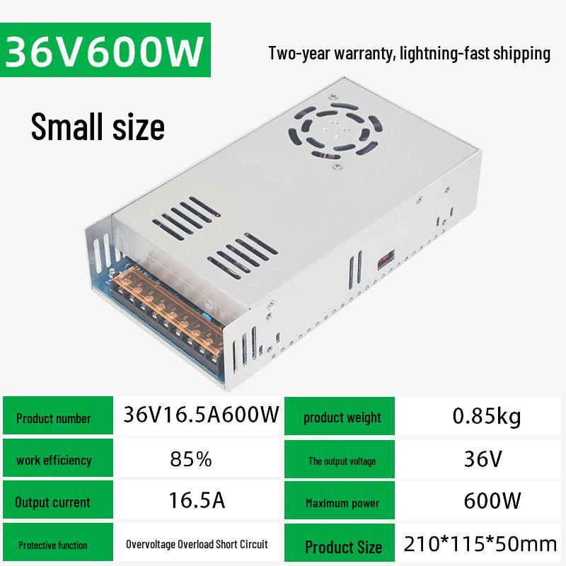 220V To 36V DC Switching Power Supply, 10A Automation for High Power Motor & LED Strip, 500W Transformer