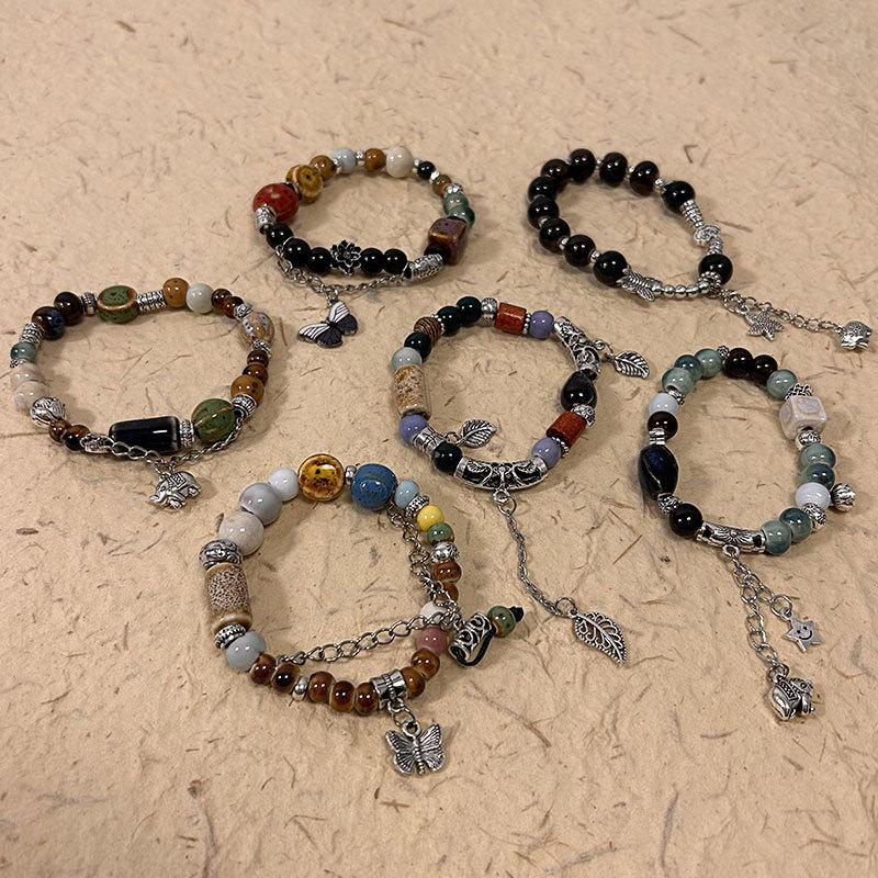2023 Summer Handmade Ethnic Ceramic Beaded Bracelet for Women