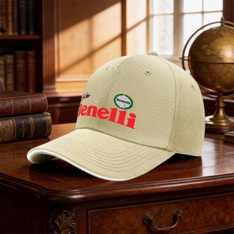 Benelli Red Black Logo Baseball Cap Breathable Lightweight Adjustable Hip Hop Cap for Unisex Women