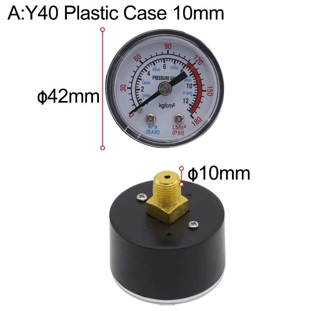 

1Pcs Y40 Y50 Pressure Gauge Plastic/Iron Shell Valve Control Pressure Meter 0-180PSI Air Compressor Pressure Regulator
