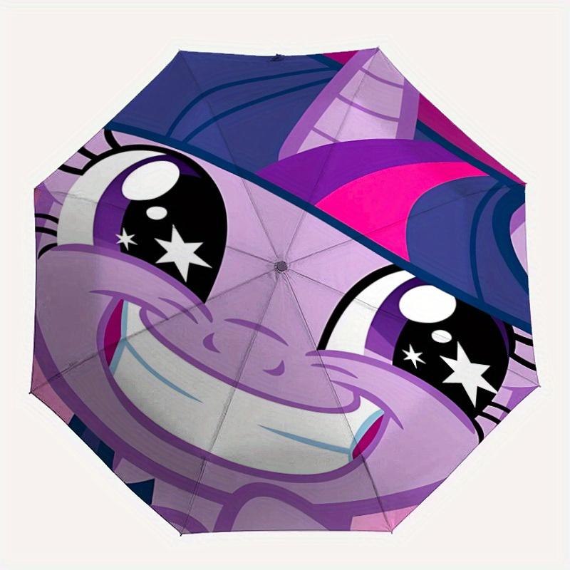 

1pc My Little Pony Automatic Folding Umbrella with 8-Rib Compact & Lightweight Design, Self-Opening/ Closing,065