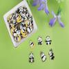 Set Of 10 Panda Charm Fashionable Accessories Cartoon Animal Pendant for Handmade Necklaces Bracelets Jewelry Supplies