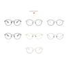 Metal Anti Blue Light Round Prescription Glasses for Women Men Students Myopia 0 to -6.0 Diopters