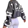 2024 Wild Berry Russian Women's Fashion Thick Print Long Sleeve Khaki Hoodie