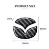Carbon Fiber Car Steering Wheel Cover Logo Stickers Modified Auto Decorative Styling Decals for Mazda Axela ATENZA CX-5 CX-4