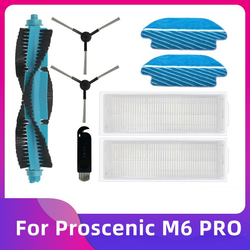 Fit For Proscenic M6 PRO Robot Vacuum Cleaner Main Brush Side Brush Hepa Filter Mop Pad Replacement Spare Parts Accessories