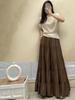 Women's A-line High-Waisted Tiered Skirt, 2025 Spring Collection, Versatile Gentle Style with Large Flare