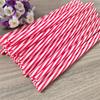 100 Pieces Plastic Drinking Straws 8 Inches Long Multi-Colored Striped Foldable