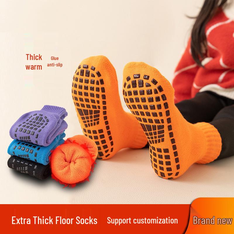 Rutschfeste, verdickte, warme Socken für Indoor-Aktivitäten und Yoga - Ideal für Erwachsene und Kinder