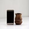 1PC Solid Wood Vintage Gourd Shaped Wooden Vase Creative Handmade Home Decor Simple Modern Vase Flower Inserts