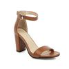 Fashion Low Sandals Woman Leather Buckle Strap Large Size 2024 Summer High Heels Suit Female Beige Women’s Shoes Low-heeled Big High-hee