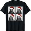 Pigeon Lover Christmas Wearing Santa Xmas T Shirt Men Cotton Humor Streetwear Tee Shirt Short Sleeve Unisex Loose Clothing