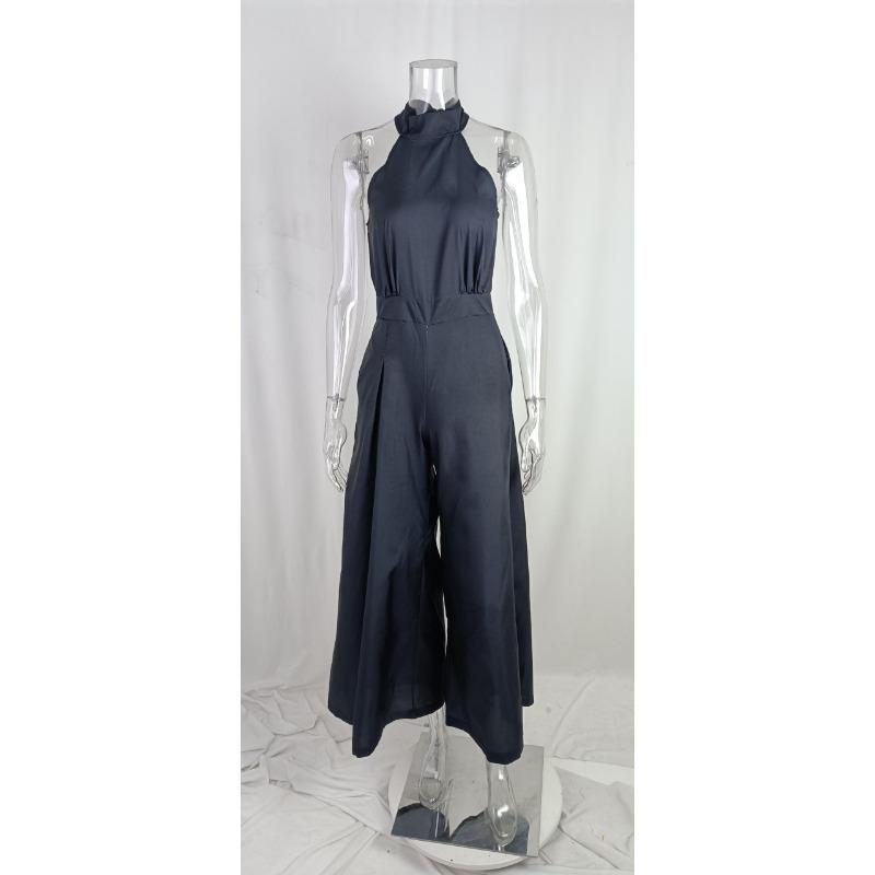 Women European Style Printed High Waist Wide Leg Casual Pants