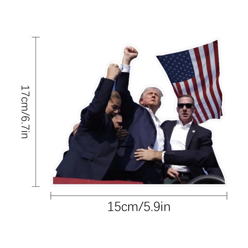 Celebrity Car Stickers 10pcs Waterproof President Election Support Labels Commemorative Automobile Decals For Car Window Vehicle