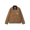 Carhartt WIP SS24 Detroit Jacket Klassieke Kleurblok Logo Rits Lange Mouwen Detroit Jas Unisex Jas Kaki I032940-00S-02