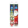 Foldable Christmas Porch Door Banner Polyester Santa Claus Hanging Couplet  Spring Festival