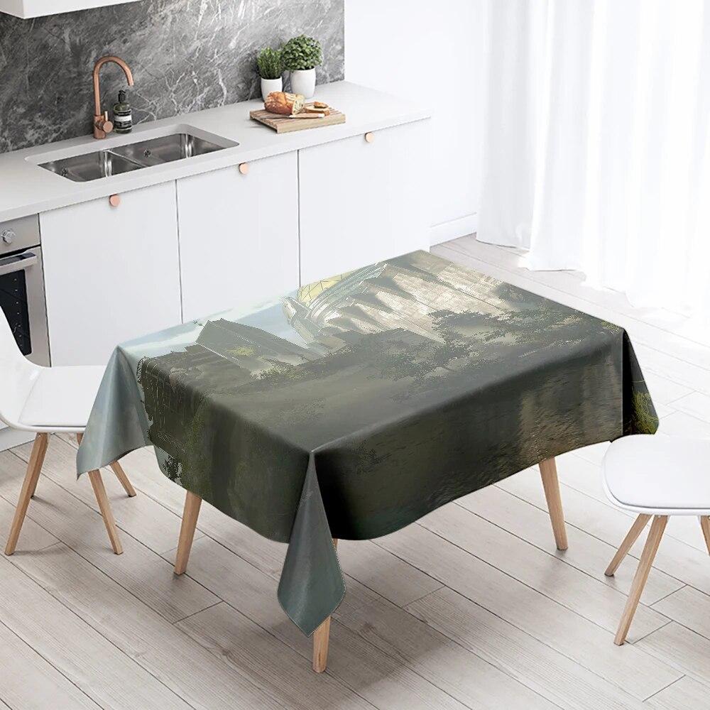 Sci-Fi Future Tischdecke, Punk, schmutzabweisend, wasserdicht, rechteckig, für Küche, Esstisch, Heimdekoration