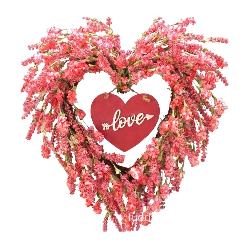 Flexible Size Artificial Tulips Flower Wreath Ornament for Home Entrance Shop Display Durable Plastic Rattan Construction Waterproof Treatments