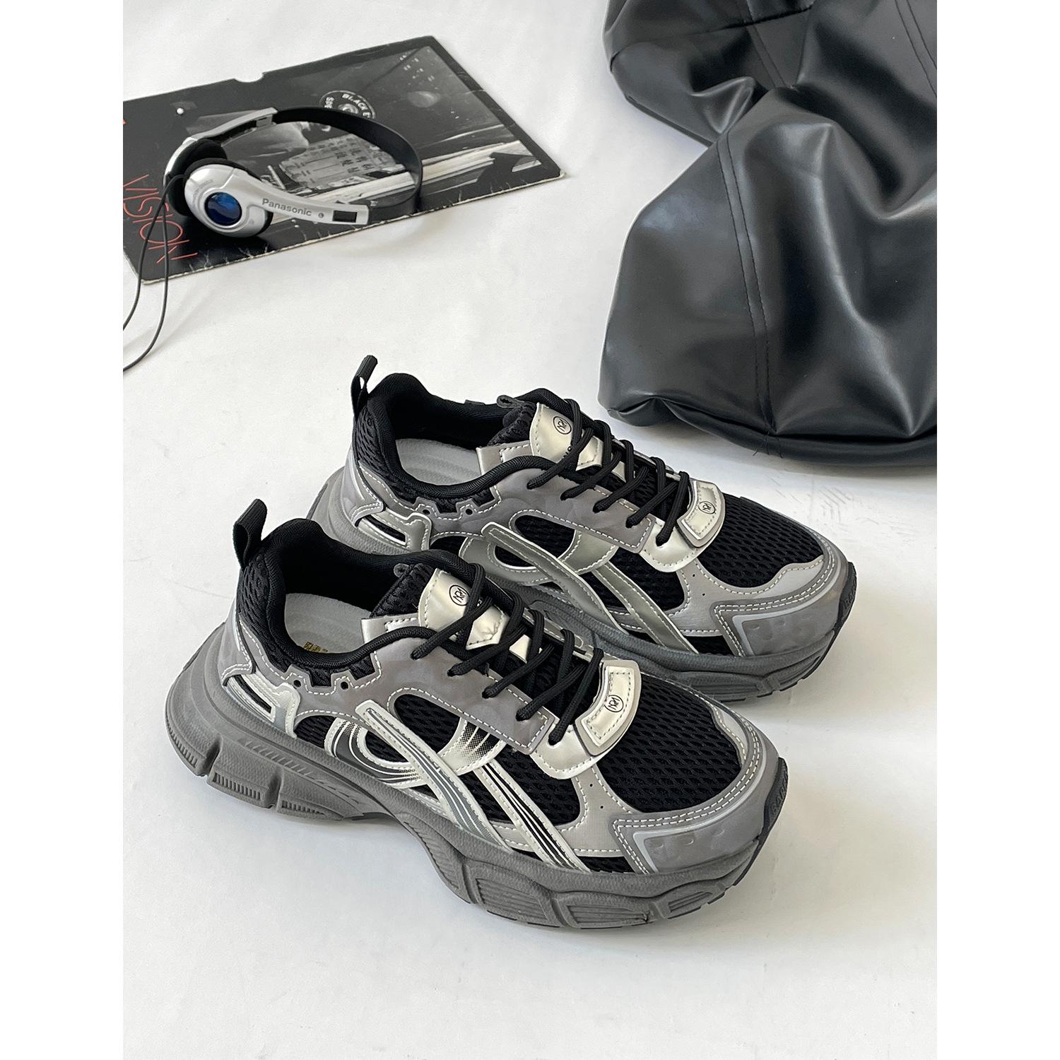 

Platform dad shoes women s small height increase 2025 super hot new autumn versatile fashion casual sports shoes women s 40 чёрный