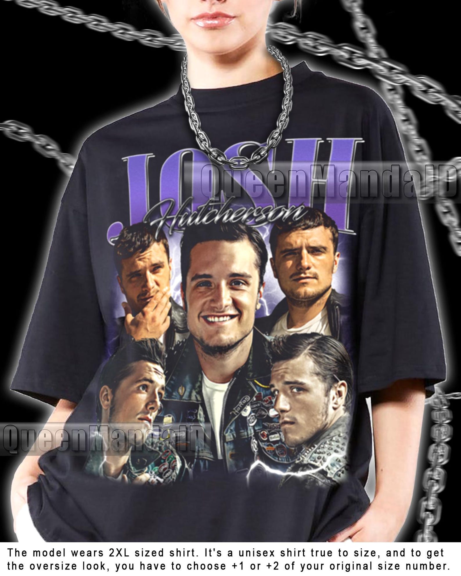 Josh Hutcherson T-Shirt, Vintage 90s Graphic Tee Unisex Retro Fan Tee PK1 2XL