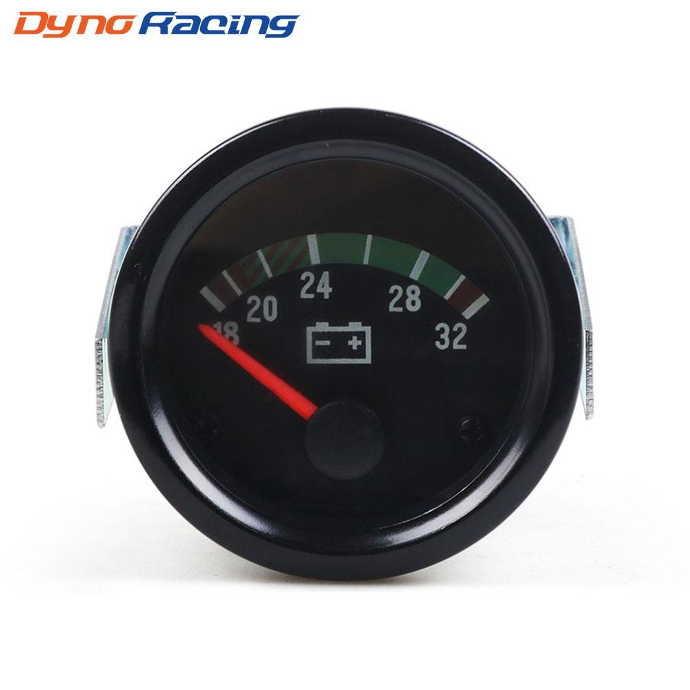 2" 52mm Car Voltmeter 8-16V /18-32V Pointer 12V /24V Volt Gauge Voltage Meter Yellow Light Car Meter