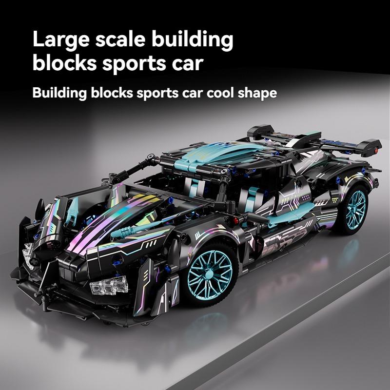 1:14 Technical Racing DIY Sports Car Construction Blocks Playthings Assemble Block Car Playthings designed for Children's Birth Date plus Xmas Present
