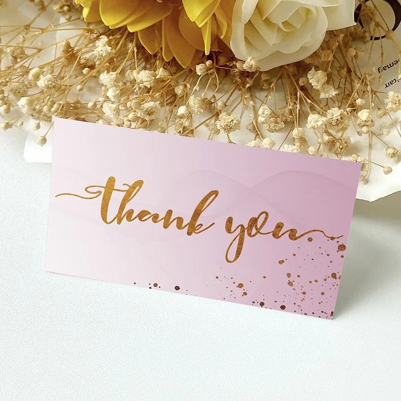 50PCS Thank You Cards Small Business Gift Cards Wedding Thank You Card HK01
