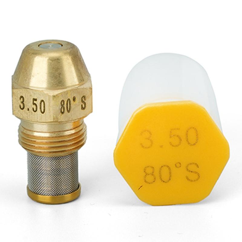 80 Degree Copper Fuels Burners Nozzle With Build In Stainless Steel Filter For Industrial Boilers And Heating Equipment
