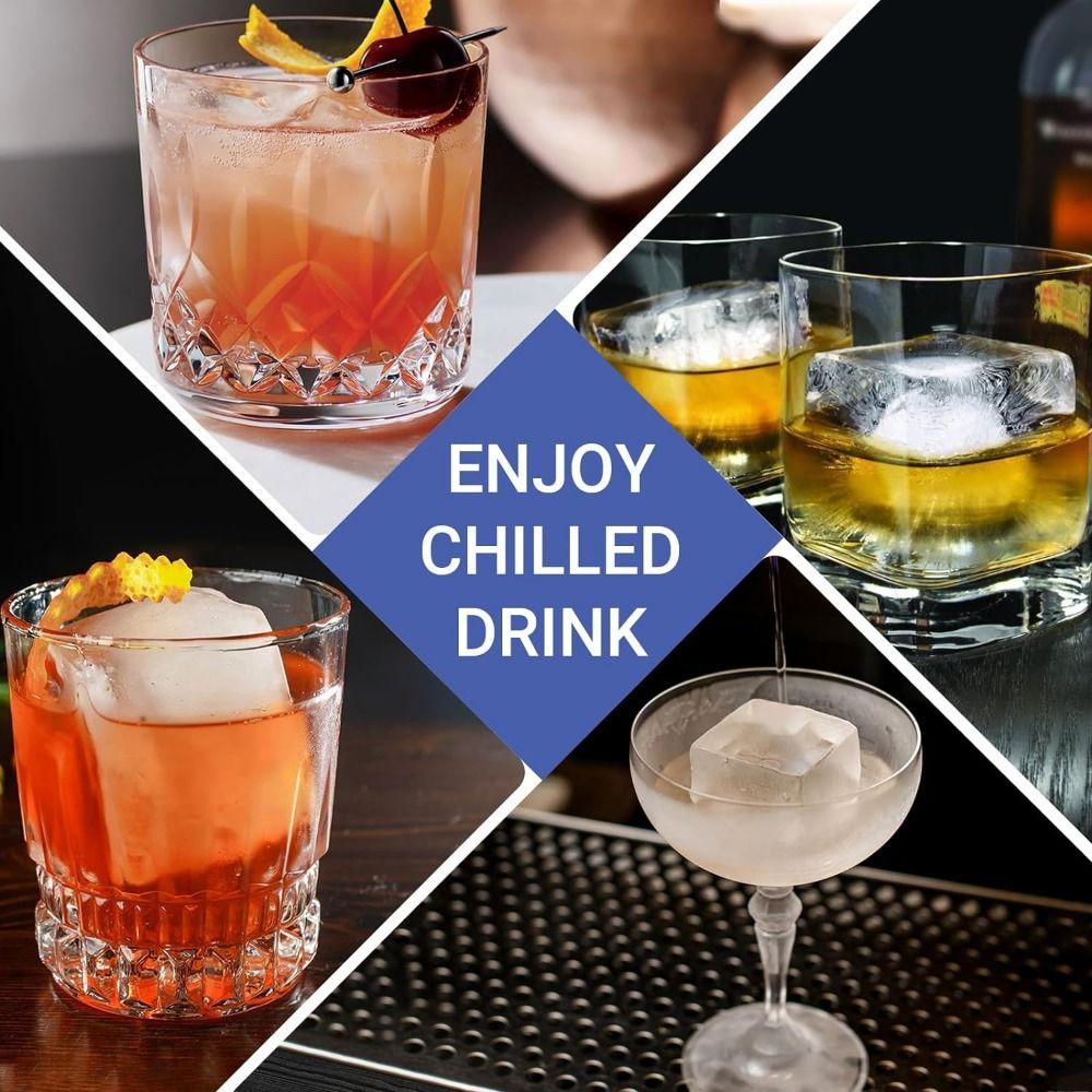 4/6/8/12 Grids Ice Cube Maker Silicone Square Ice Mold Multifunctional Large  Ice Cube Tray  Bar