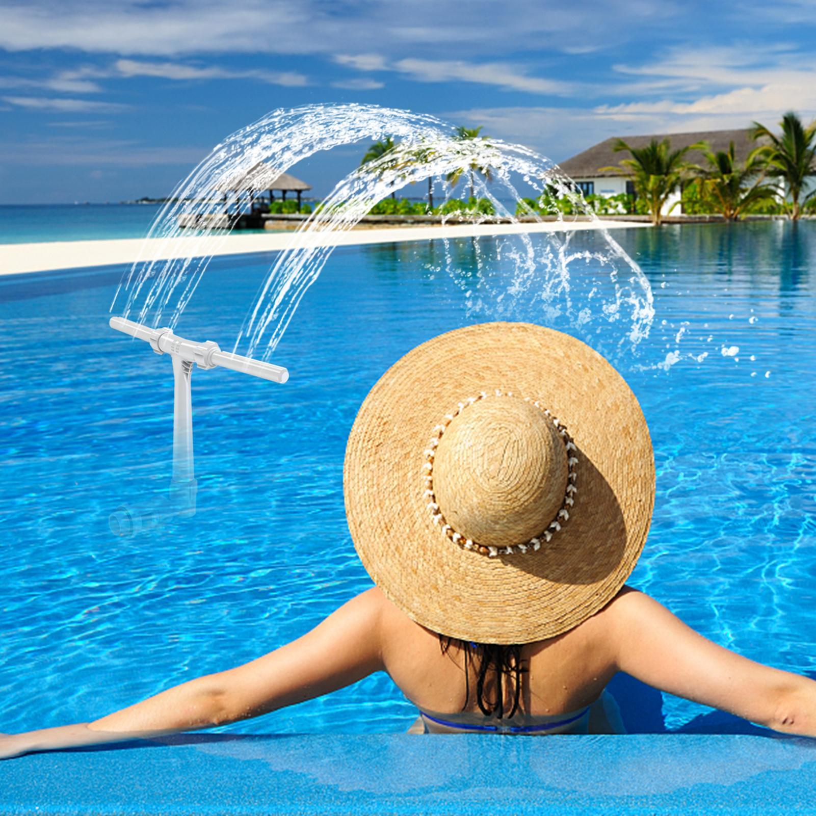 

Фонтан-розбризкувач для басейну Розбризкувач для басейну Кронштейн для фонтану Двостороння садова розпилювальна фонтанка Аксесуари для басейну CN