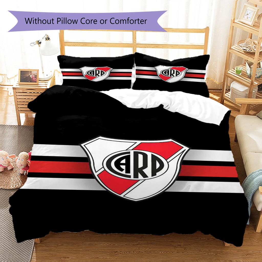 River Plate Pattern Bedding Set Quilt Cover Pillowcase Home Decor Gift (1 * Duvet Cover + 2 * Pillowcase, Without Core)