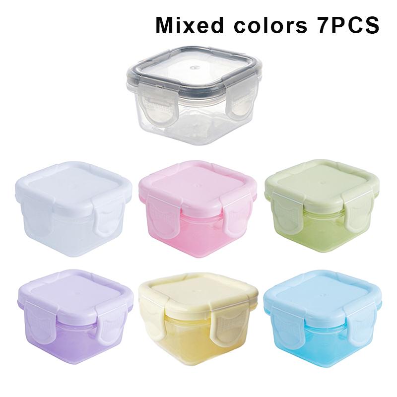 1/7Pcs Candy-Colored Mini Sealed Storage Box For Storing Hamster Snacks And Separating Condiments - Portable