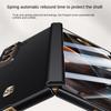 Luxus Business Leder mit Displayschutzglas Handyhülle für Samsung Galaxy Z Fold 7 Federgelenk Schutzhülle