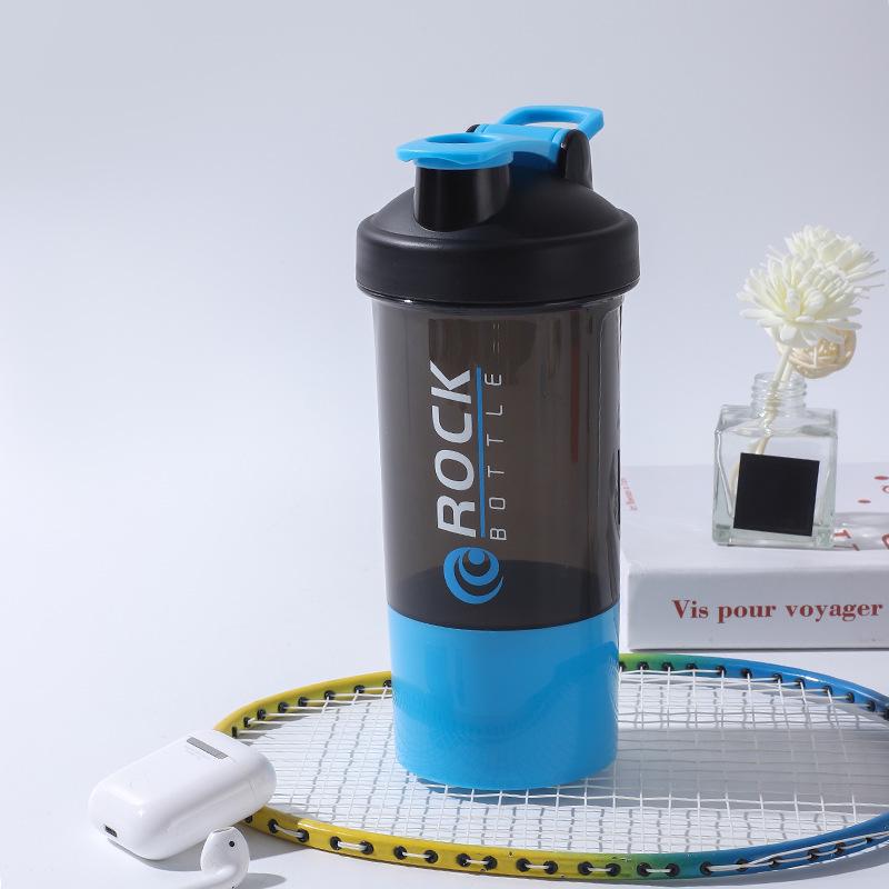Double Layer Shaker Bottle with Powder Compartment for Smoothies, Water, and Protein