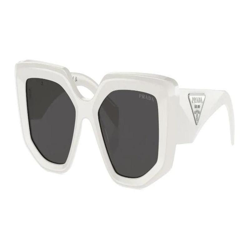 Prada Logo letters on the side, acetate frame, irregular shape, sunglasses, women's white