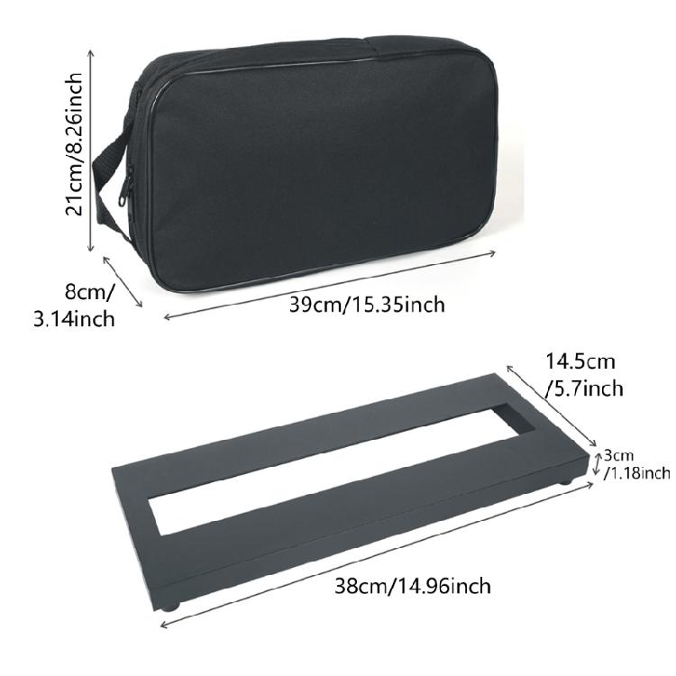 Guitar Effect Pedal Board Aluminum Alloy Pedalboard with Carrying Bag Portable Effects Stand Guitar Accessories