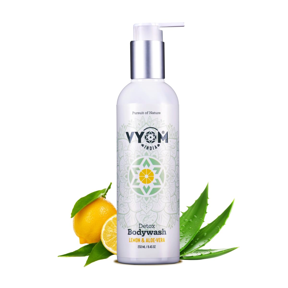 

Vyom India Detox Body Wash for Men & Women (250 ml) - Aloe Vera & Lime Shower Gel - Hydrating, Sulphate & Paraben Free, Natural Herbal Body Wash