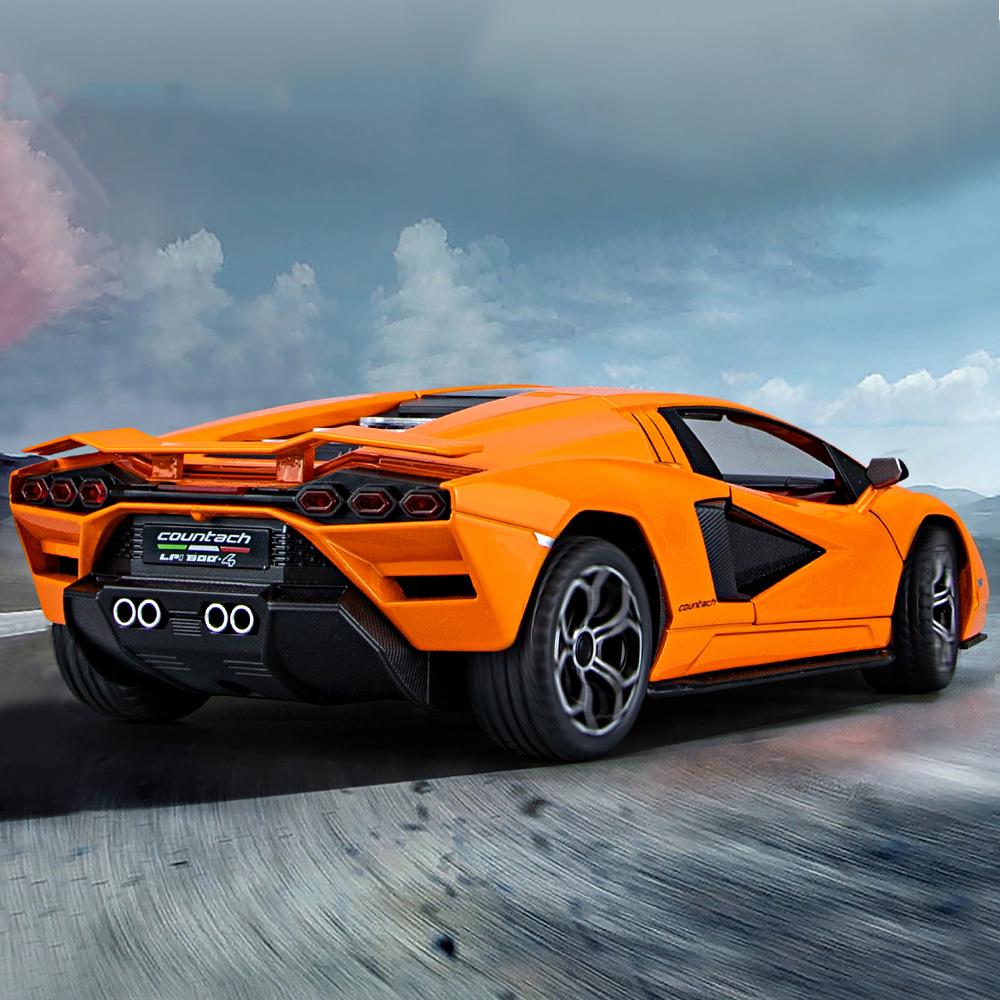 1:24 alloy LPI 800-4 model, cool sound and light, exquisite desktop ornaments, the best collection for car model enthusiasts