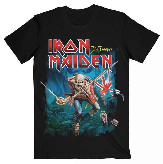 Tričko Iron Maiden The Trooper Eddie Kapela Nové Černé Oficiální Unisex Tričko