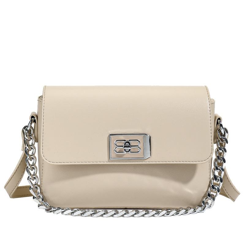 Spring new chain small square bag, high-end sense niche underarm bag, simple single shoulder crossbody women's bag