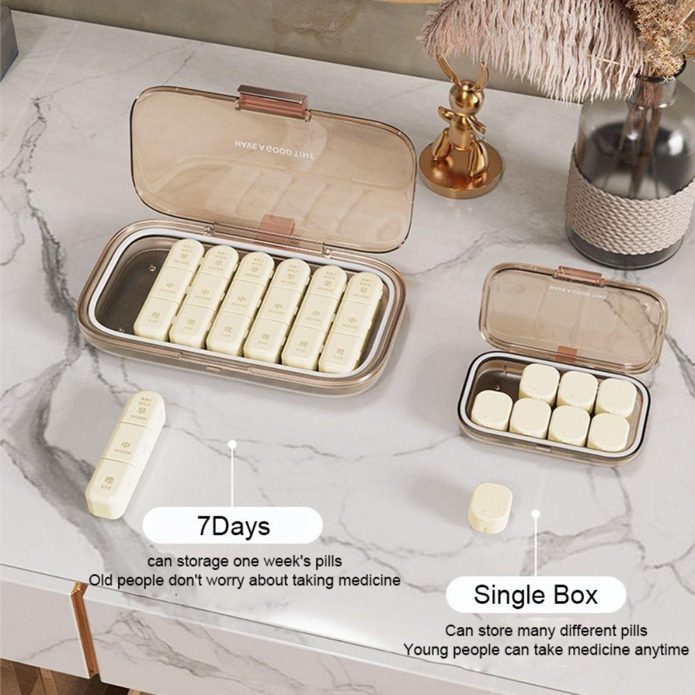 

7 Day Weekly Pill Case Large Capacity Medicine Box Holder Medicine Storage Organizer