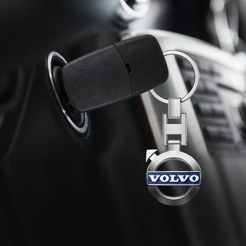 Porte-clés de voiture Porte-clés Pendentif Porte-clés en métal Emblème Pour Volvo 240 C70 S40 S50 S60 S70 S80 S90 V40 V50 V60 V90 XC40 XC60 XC90 Vnl Camion