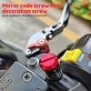 2Pcs Anti-Rust Motorcycle CNC Aluminum M10 x 1.25 Rear view Mirror Hole Plugs Screws Rearview Mirror Holder