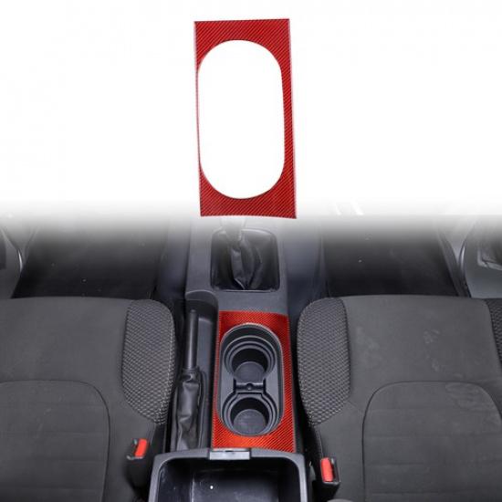 Red Carbon fiber Center Cup Holder Trim Sticker For Nissan Frontier 2005-