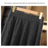 Women's Knitted A-Line Umbrella Skirt - Mid-Length Thickened Wool for Autumn/Winter 2025